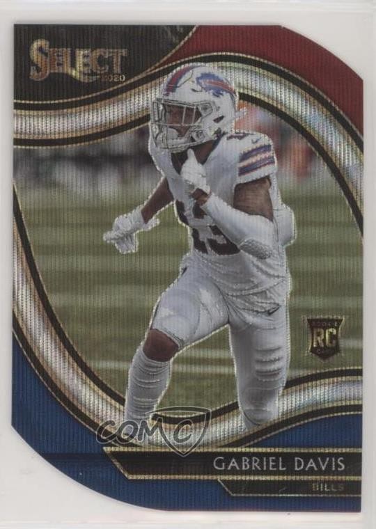 2020 Panini Select Field Level Tri-Color Prizm Die-Cut Gabriel Davis #382 00em
