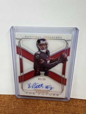 2021 Panini National Treasures Kyle Pitts the Future Auto Falcons RC #TF-KP /25