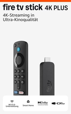 Amazon Fire TV Stick 4K Plus, mit Unterstützung für Wi-Fi 6 sowie Streaming in D