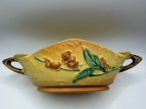 Roseville Pottery Bowl Bittersweet Console Bowl  827-8” -  Vintage  1950’s