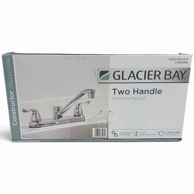 Glacier Bay Constructor 2-Handle Standard Kitchen Faucet Chrome