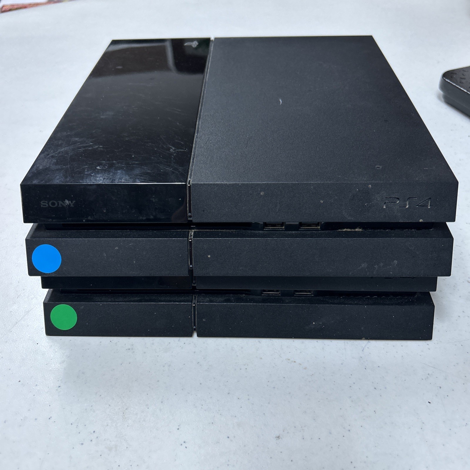 Lot Of 2 Defective Sony PlayStation 4 PS4 Black System Console Only For Parts