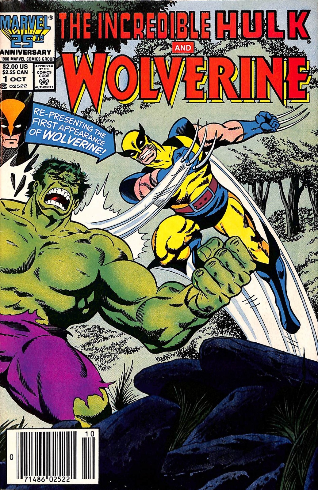 Incredible Hulk and Wolverine #1 (Marvel, 1986) Newsstand