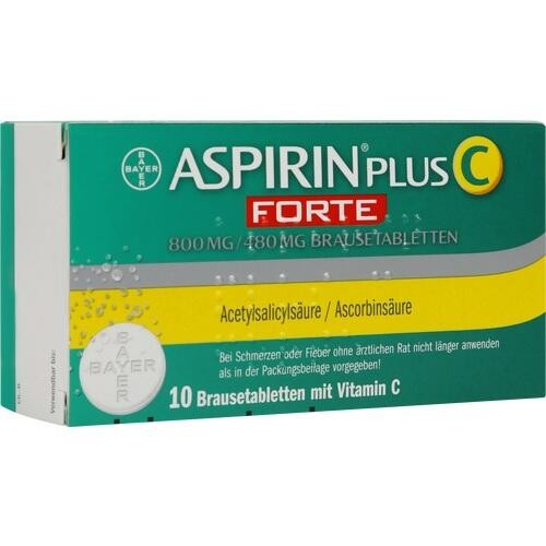 ASPIRIN plus C forte 800 mg/480 mg Brausetabletten 10 St. PZN 10836596