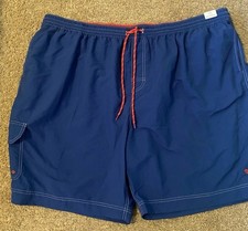 NWT Caribbean Roundtree  Yorke Swim Shorts Men's 4XB Zip Pocket