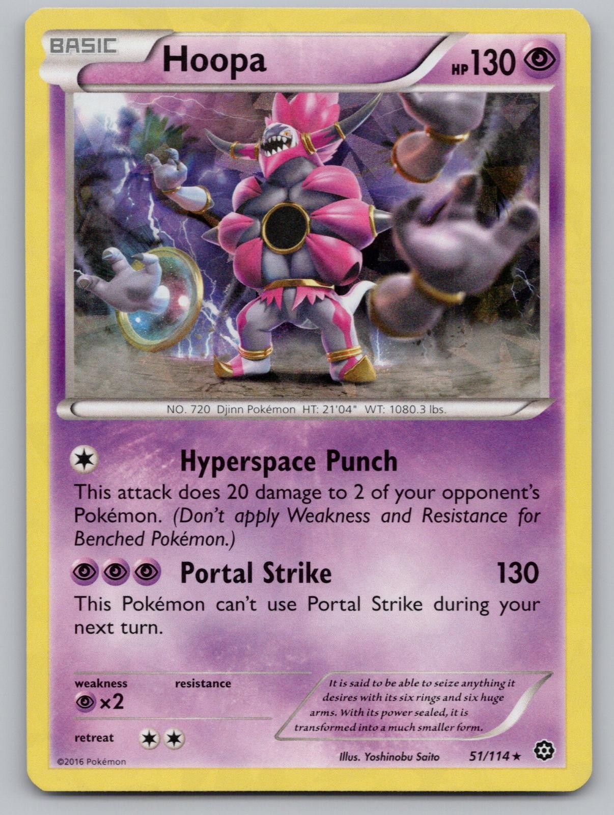 Hoopa 51/114 Rare Steam Siege Pokemon NM/M
