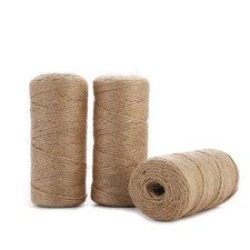 Jute Twine String Hemp Rope - 984 Feet 2mm 3ply Natural Burlap Cord Brown