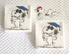 Graphique Snoopy Cocktail Napkins, Graduation, 2 packs, 40ct each & Stickers, 2