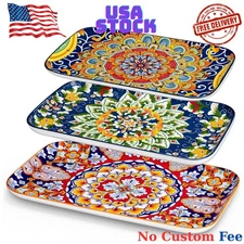 Serving Platters Set of 3, 16"/14"/12" Inch Rectangular Trays - Serving Platter