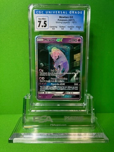 2017 POKEMON SHINING LEGENDS TEST TUBE MEWTWO GX 78/73 CGC 7.5