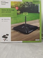 Dalles de lestage Livarno home pour parasol, lot de 4, 50x50x8,3cm, Neuves