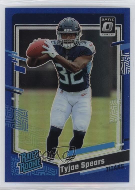 2023 Panini Donruss Optic Rated Blue Prizm /199 Tyjae Spears #297 Rookie RC 11d1