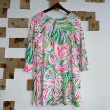 Lilly Pulitzer Women's Size Small Ophelia Crock My World Pink/Green Swing Dress