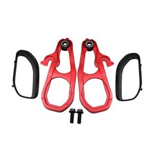 New Heavy Daty Front Car Tow Hooks Left  Right with Hardware Replacement Red