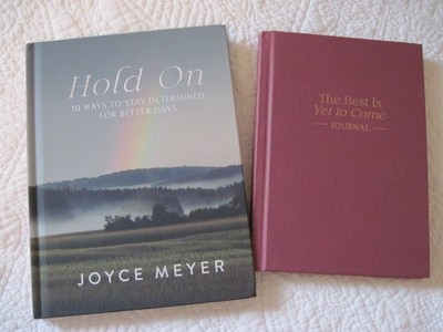HOLD ON: 10 Ways to Stay Determined  by Joyce Meyer (Book & Journal) New!