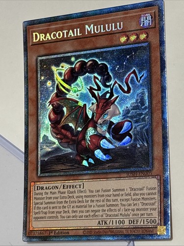 yugioh dracotail mululu coleccionista raro jush-en005 jush