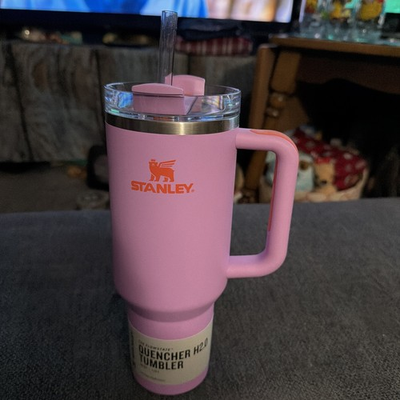 #ad Stanley The Flowstate Quencher H20 40oz Tumbler Brand New Pink Orange New $20.00