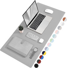 Dual Sided Desk Pad, Large Desk Mat, Waterproof Desk Blotter Protector Mouse Pad