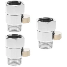3 PCS Shower Bathroom Controls Showerhead Shut off Valve Adapter for Taps