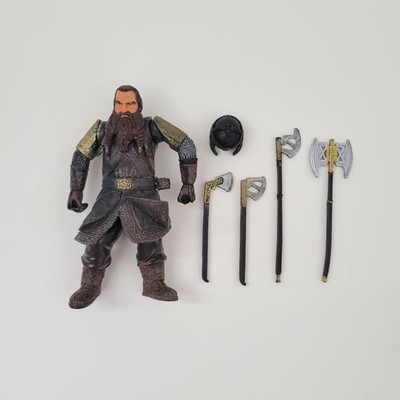 Vtg LOTR Gimli Action Figure NLP 4.5'' Lord of the Rings Marvel 2002 B