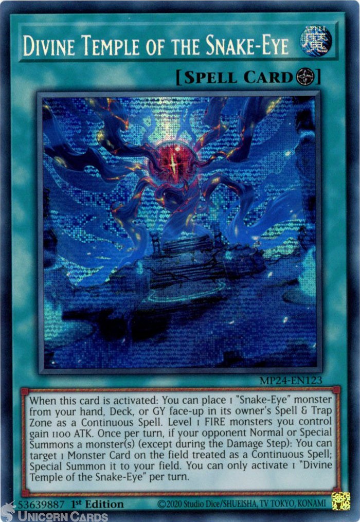 MP24-EN123 Divine Temple of the Snake-Eye : Prismatic Secret Rare 1st Edition Yu