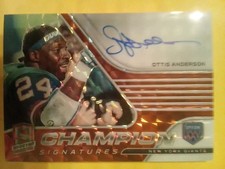 Ottis Anderson Auto 2021 Panini Spectra Champion Signatures Neon Orange #5/10