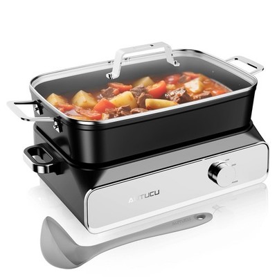 10 Quart Nonstick Slow Cooker Oven Safe 450F