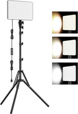 1-Pack LED Video Lighting Kit, 15W/1700Lux Photography Lighting with Tripod Sta