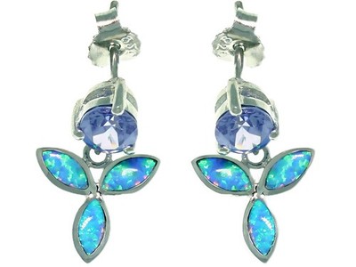 Schmuck Trends Sterlingsilber kreiert blau Opal wilde Iris Ohrhänger mit