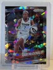 AARI McDONALD 2025 WNBA Panini Prizm Silver Cracked Ice #10 Indiana Fever