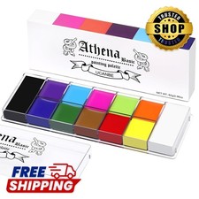 12 Color Face Body Paint Oil Palette, Makeup Kit for Halloween Cosplay