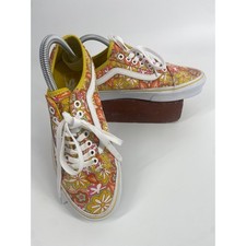 Vans Old Skool Low Top Floral Print Sneakers Shoes Women Size 8