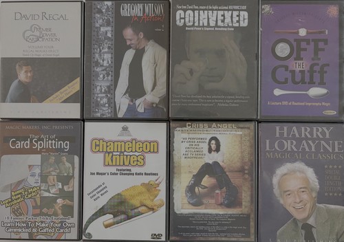 Bulk Lot Of 8 x MAGIC DVDs As Pictured Magician Trick Instructional Tuition M26