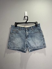 Vintage Y2K Hydraulic Jean Shorts 5/6 Denim Pockets Light Wash Hip Retro