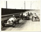 "Miniature auto racing gains" Los Angeles Midget auto racing press photo, 1934