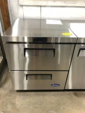 Atosa 27" Under Counter 2 Drawer Refrigerator, Casters, MGF8415GR, Free Shipping