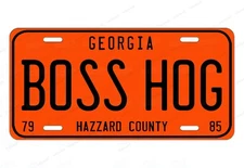 Georgia BOSS HOG Vintage License Plate Design for Auto ATV keychain Bicycle etc