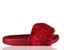 thumbnail 17  - Womens Slip On Flat Furry Rubber Slider Mules Fur Slipper Rihanna Sandals Size