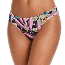 Bar III Hidden Jungle Printed Hipster Bikini Bottoms Multi M Medium NWT