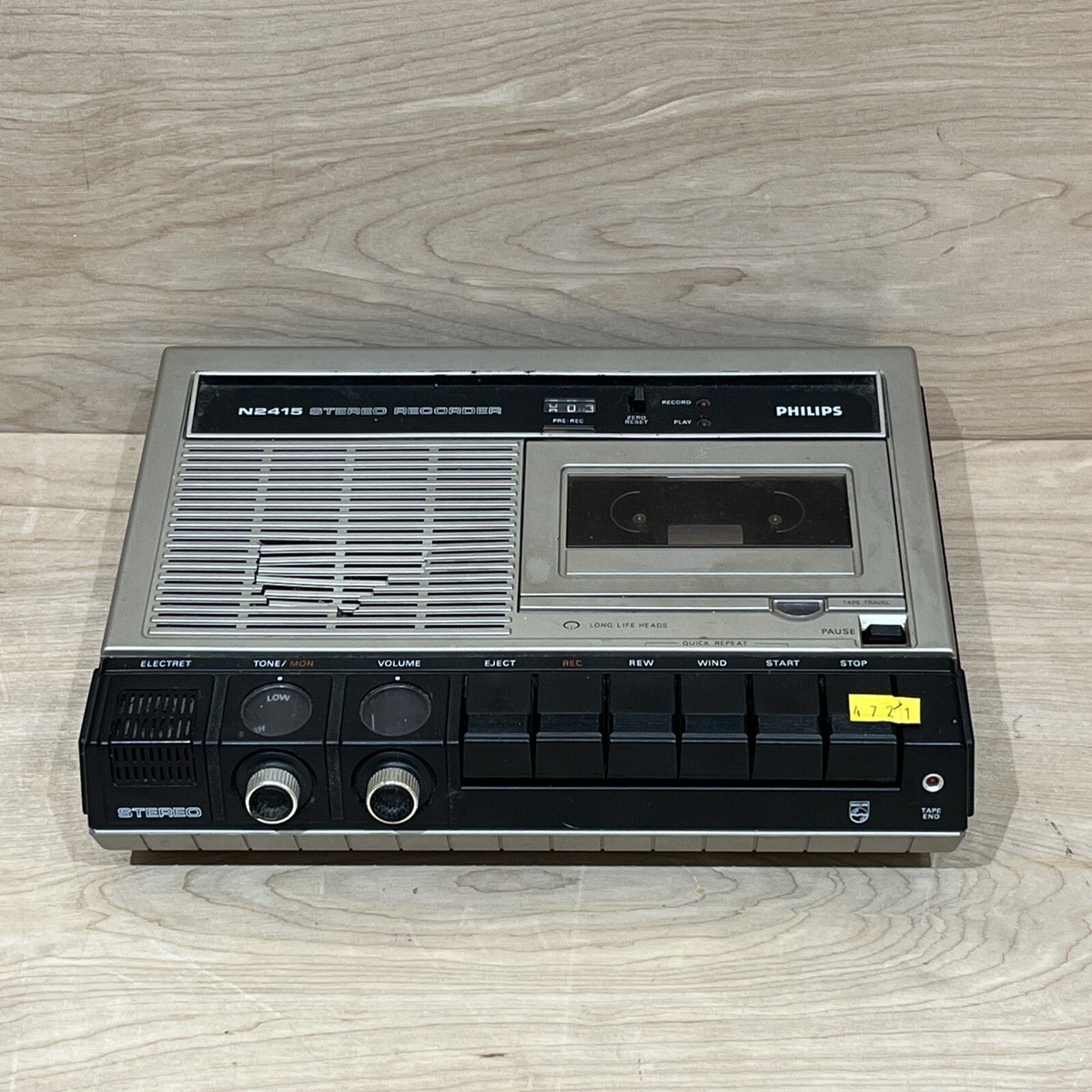 ZEN 只管打坐 ステレオ PHILIPS Vintage Philips N2415 Cassette Tape Stereo Recorder/Player -POWERS
