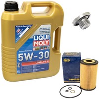 MotoröL Set 5W-30 5 Liter + ÖLfilter SH 424 P + Schraube FüR BMW 3Er 316I 318I