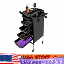 Beauty Rolling Salon Trolley Spa Cart Styling Station Equipment Storage w/ Tray