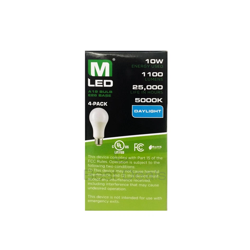 96 PACK Maxlite Dimmable LED 13W Daylight Light Bulb A19 100W replacement 5000K - Image 4 of 4