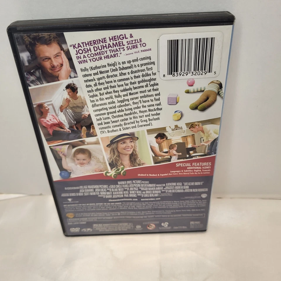 Life As We Know It 2010 DVD Katherine Heigl Josh Duhamel Warner Brothers PG-13 - Image 2 of 4