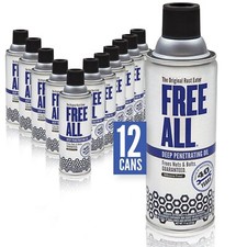 12 Cans Free All Advanced Rust Penetrating Machine Lubricant 11 Ounce