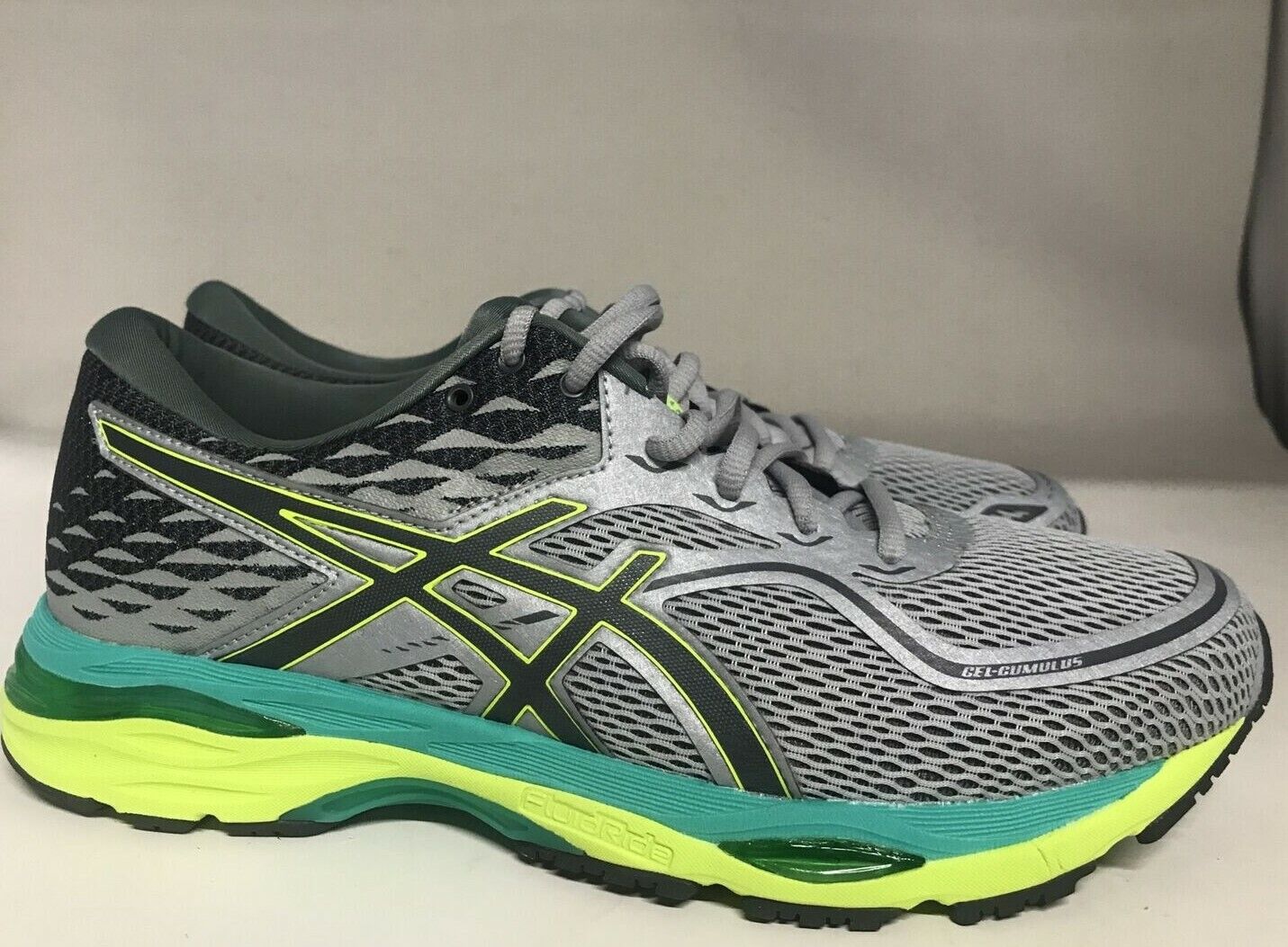 There is a need to Tell Ripe Asics Gel-Cumulus 19 Mid Grey/Carbon/Safety Yellow Women&#039;s Size 5 |  eBay
