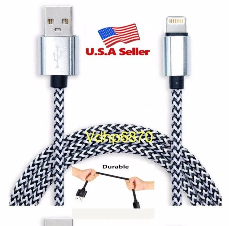 6 Pack 6FT USB Cable For iPhone 6 7 8 Plus iPhone 12 11 X XR XS Pro Charger Cord - Image 4 of 4