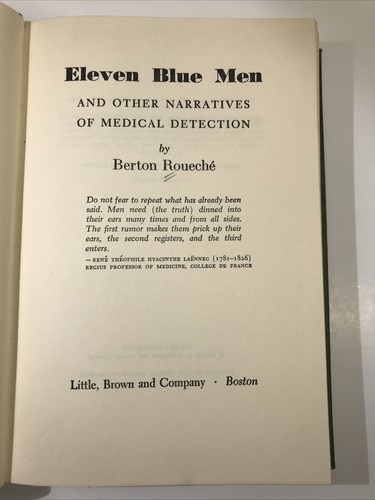 Eleven Blue Men and Other Narratives of Medical Detection -1953 Berton Roueché - Picture 3 of 12