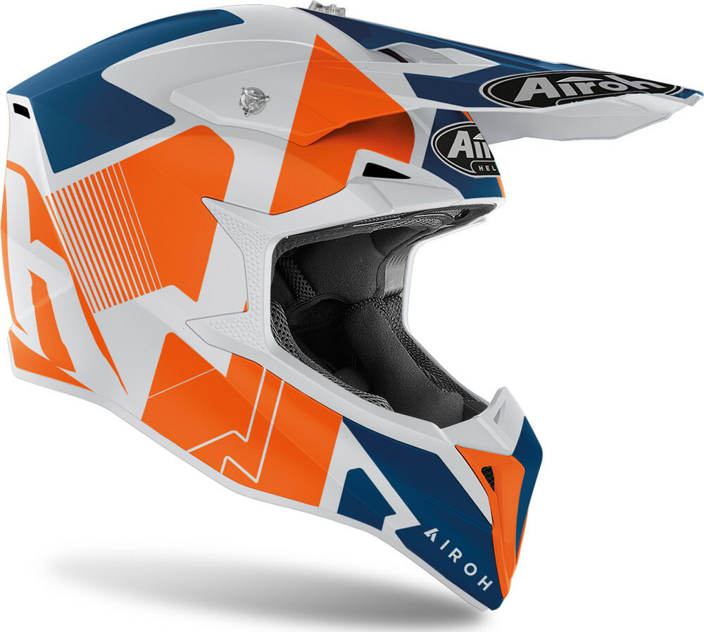 CASCO CROSS WRAAP RAZE RED ORANGE MATT  AIROH SIZE M