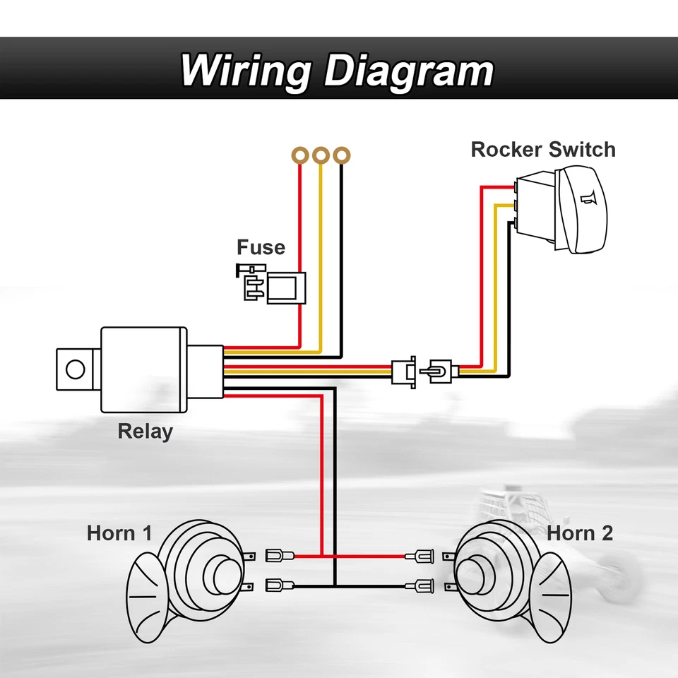 Комплект рупора UTV с переключателем рупора 2x105 дБ для Polaris RZR Ranger General Can-am - Изображение 3 из 4